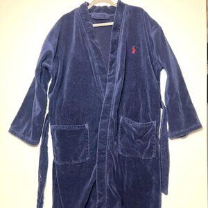 Polo Ralph Lauren Men's Terry Navy Tie Robe Sz S